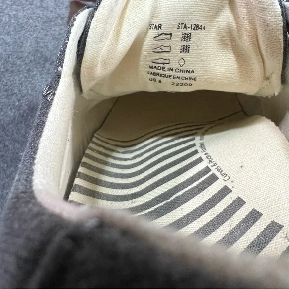 Taos Star Shoes Sneakers Womens Size 8 Dark Gray Washed Denim Casual Lace Up - Picture 10 of 13